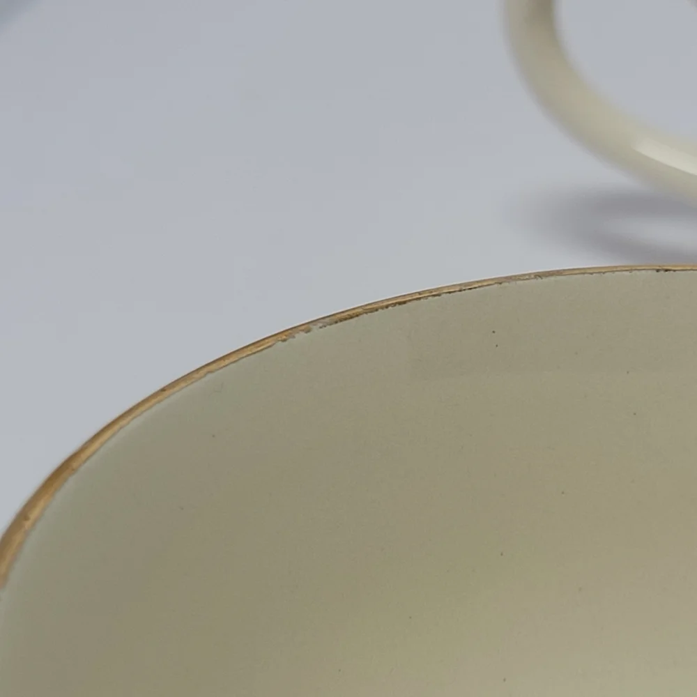 Vintage Homer Laughlin Golden Wheat Pattern Coffee Tea Cup Gold‎ Rim Set Of 4
